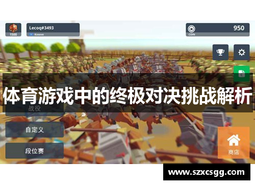 体育游戏中的终极对决挑战解析